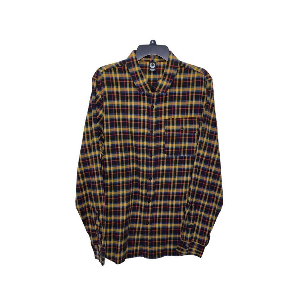 Neff Men's Large Flannel Shirt Plaid Long Sleeve NWT